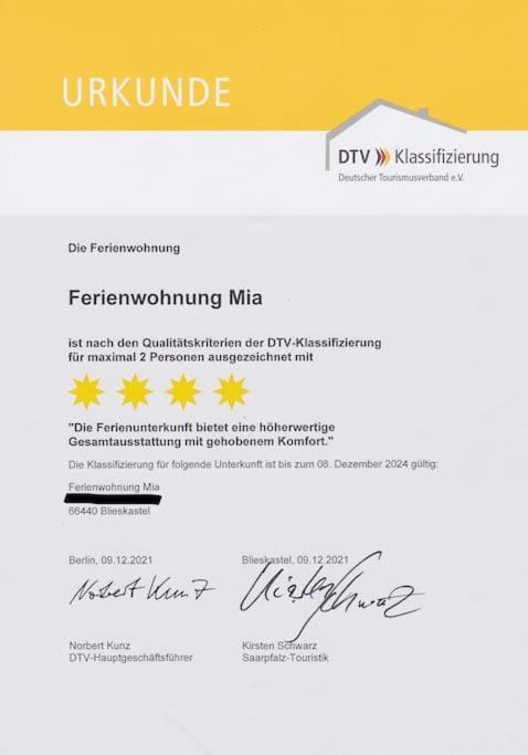 4****Sterne Ferienwohnung Mia Dtv Klassifizierung Blieskastel Kültér fotó